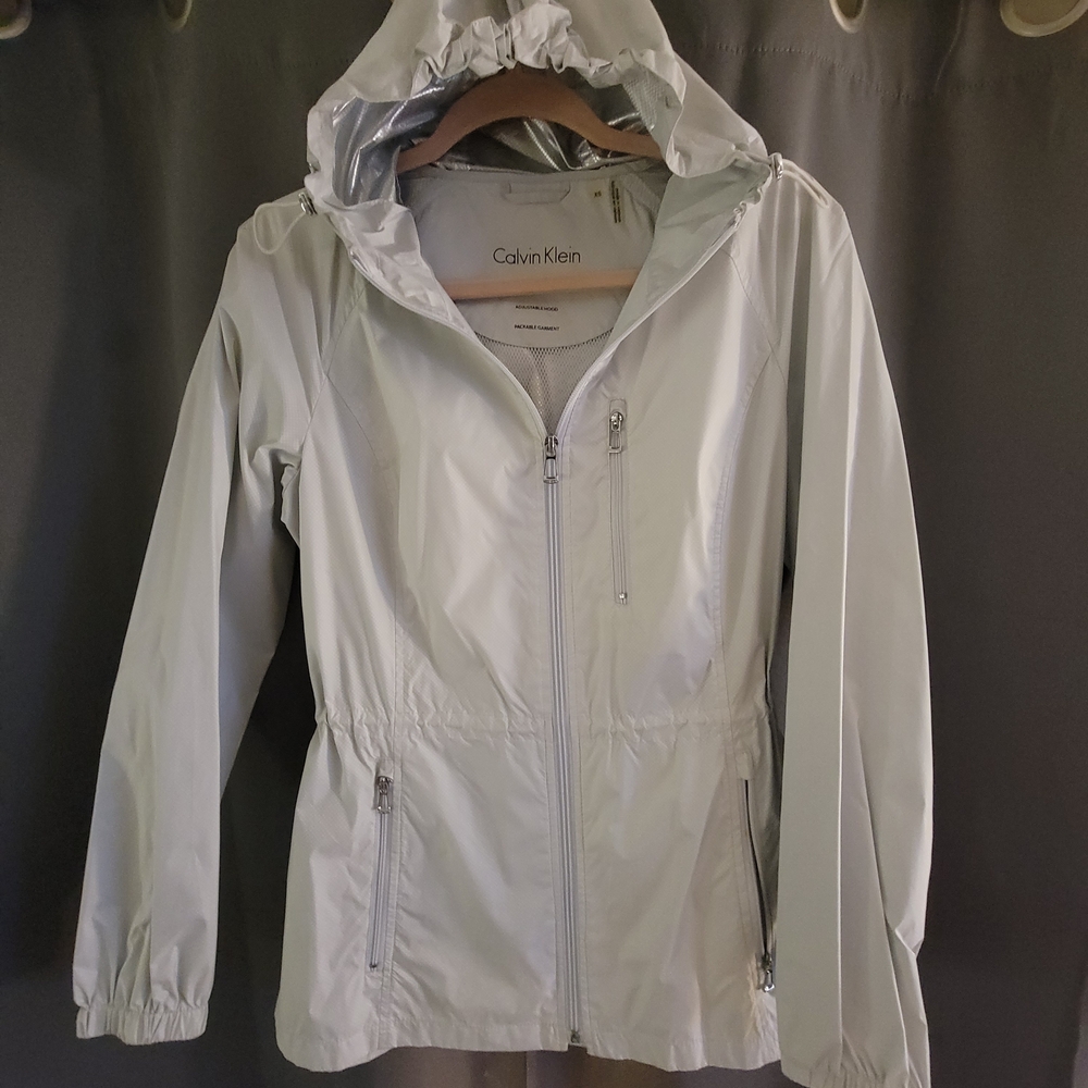 Calvin Klein Women's White Hooded Jacket